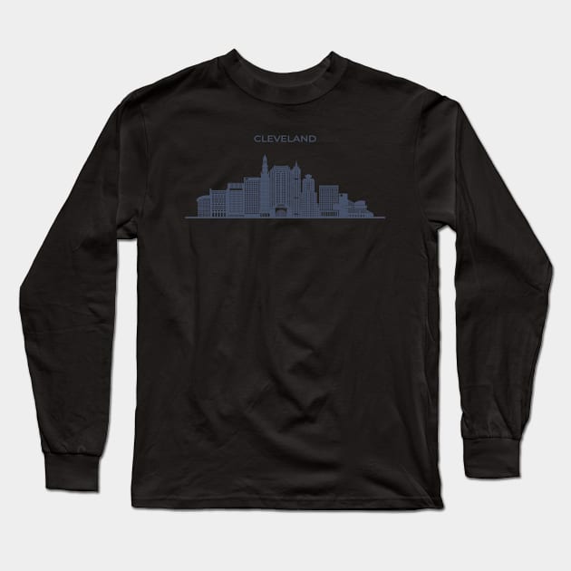 Great City Cleveland Long Sleeve T-Shirt by gdimido